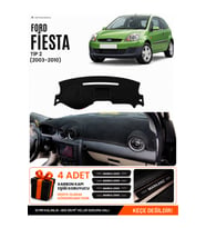 FORD FİESTA TİP 2 (2003-2010) Uyumlu Torpido Örtüsü Torpido Kılıfı - Siyah