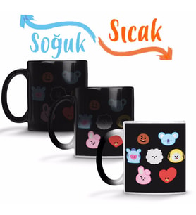 Bts Bt21 Karakterleri Sihirli Kupa Bardak Porselen