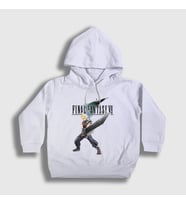 Presmono Unisex Çocuk Beyaz Cloud Strife Final Fantasy Vii Kapüşonlu Sweatshirt 434701tt