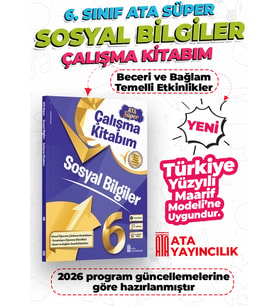 6. Sınıf Sosyal Bilgiler Ata Süper Çalışma Kitabım Yeni