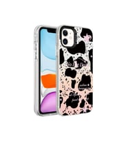 Apple iPhone 12 Uyumlu Kılıf Mermer Desenli Zore Marbello Kapak (Siyah - Beyaz)