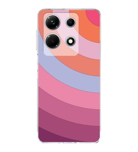 PrintiFy İnfinix Note 30 5G Uyumlu Kamera Korumalı Renk Cümbüşü F Tasarımlı Şeffaf Silikon Kılıf