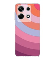 PrintiFy İnfinix Note 30 5G Uyumlu Kamera Korumalı Renk Cümbüşü F Tasarımlı Şeffaf Silikon Kılıf