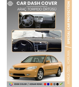HONDA CIVIC VTEC2 (2003-2005) Torpido Örtüsü Torpido Koruma Tam Uyum Çatlamayı Önler Kolay Montaj