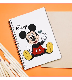Mickey Mouse Tasarımlı Kişiye Özel Defter
