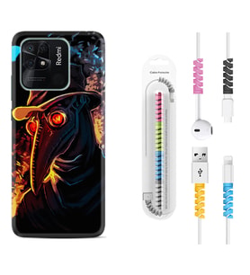 Xiaomi Poco X3 Pro M4 Pro X4 Pro C40 10C Kılıf Kablo Koruma Spiral Silikon Karga 1616