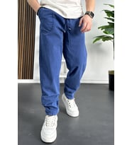 Erkek Baggy Kalıp Pantolon Mavi Edw130