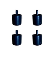 Silindir Plastik Ayak Geçmeli Pimli - 50MM - Siyah 12MM HKS278 - 4 Adet