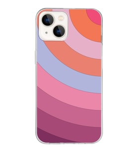 Apple iPhone 13 Mini Uyumlu Kapak Renk Cümbüşü Tasarımlı Şeffaf Silikon Kılıf