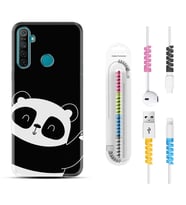 Realme 5i 5 Pro 6i 7 Pro 8 Kılıf Kablo Koruma Spiral Silikon Bay Bay Panda 1784