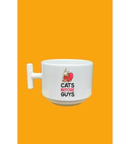 Cats Before Guys Baskılı T Kupa