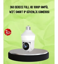 Hareket Algılamalı 360° Wi-Fi Akıllı Ampül Kamera