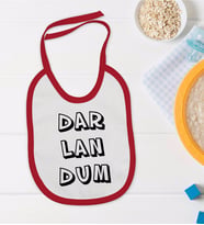 BK Kids Darlandum Tasarımlı Kırmızı Bebek Mama Önlüğü-2