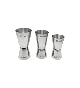 Çelik 20/40 ml - 25/50 ml - 30/60 ml Kokteyl Bardak 3 lü Jigger cin438