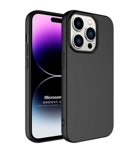 Microsonic Apple iPhone 14 Pro Max Kılıf Groovy Soft Siyah
