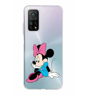 Xiaomi Mi 10 T Pro Uyumlu Kapak Minnie Mouse Tasarımlı Şeffaf Silikon Kılıf