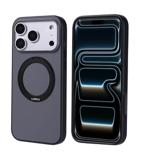 Apple iPhone 17 Pro Max Kılıf M-Safe Şarj Özellikli 360 Standlı Proton 2.5mm Kap (Siyah)