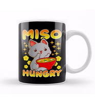 Cute Anime Cat Kitty Miso Hungry Pun Kawaii Kupa Bardak Porselen