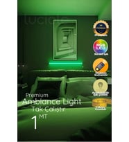 Şerit LED Çok Renkli Led Abajur Yapışkanlı 1 Metre Her Alana Uygun Uzaktan Kumandalı Cgreen1