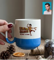 Kişiye Özel Karikatürlü Sarı Kırmızı Taraftar Kupa Bardak Pro Doğum Günü Hediyesi