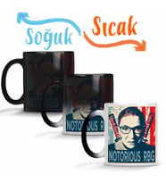 Notorious RBG US Supreme Court Justice Sihirli Kupa Bardak Porselen