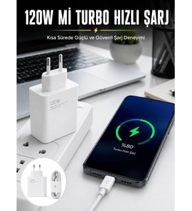 120W Şarj Aleti Type-C Uyumlu Turbo Şarj Aleti Yeni Nesil