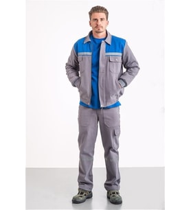 İş Takımı 7/7 Gabardin Kapitoneli Reflektörlü %100 Pamuk M (Gri)