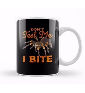 Sarcastic Don t Test Me I Bite Funny Spider Pun Kupa Bardak Porselen