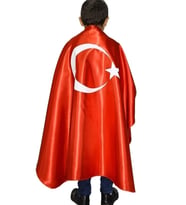 23 nisan, 29 ekim,10kasım,30 agustos, kız erkek çocuk İlkokul Ay Yıldız pelerin 1 Adet (Kırmızı)