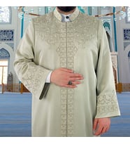 Lüks Fesebbih İmam Cübbesi Mint Yeşili