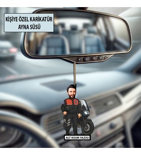 Kişiye Özel Karikatür Erkek Ayna Süsü – Araç İçi Esprili Hediyelik
