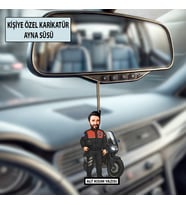 Kişiye Özel Karikatür Erkek Ayna Süsü – Araç İçi Esprili Hediyelik