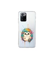 Poco X3 GT ile Uyumlu Splash Kirpi Tasarımlı Şeffaf Silikon Kılıf