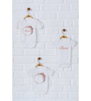 Pia Baby Premium %100 Pamuk İsme Özel Organik Baskılı Üçlü Set Çıtçıtlı Bebek Body Zıbın Modelleri 5031-18 (Ekru)