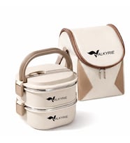 Valkyrie 2 Katlı Yemek Kabı 1400 ml – Termal Çantalı Lunch Box, 304 Paslanmaz Çelik, BPA İçermez