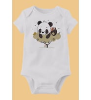 Organik Baskılı Pamuklu Unisex Bebek Body