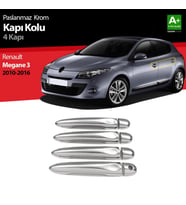 Renault Megane Uyumlu 3 Krom Kapı Kolu 4 Kapı 2010-2016 (Karışık)