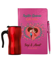 Sevgililer Gününe Özel Defter Kalem & Termos Mug Hediye Seti 3