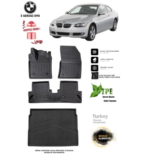 Bmw 3 Serisi E90 2010 Araca Özel 3D Paspas Ve 3D Bagaj Havuzu