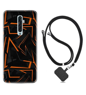 Oppo Reno 2Z 4 Lite 4 Pro 5 6 7 A31 Kılıf Boyun Askılı Silikon Zigzaglar 1651