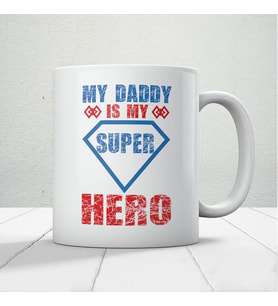 My Super Hero Baskılı Babalar Günü Kupa Bardak Kahve Kupa