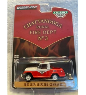 Greenlight 1967 Jeep Jeepster Pickup Truck White and Orange 1/64 Model Araba (Beyaz)