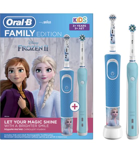Oral-B Aile Paketi D16 Mavi + D100 Frozen Şarj Edilebilir Diş Fırçası