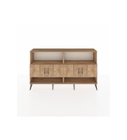 Arges Konsol 4 Raflı 4 Kapaklı 176x30x99 Çam-Çam/Antrasit