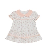 Civil Baby Çiçek Empirme Bebe Yaka 6-18 Ay Elbise - Beyaz
