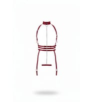 Mulvxbrf Brf02 Bordo Harness Takım Zincir Detaylı Boyunluklu Vücut Aksesuarı - Brf233 (Mulvix)