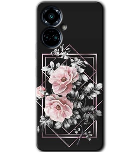 Tecno Camon 19 Pro Kılıf HD Desen Baskılı Kılıf - Retro Çiçek 1