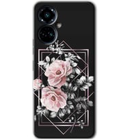 Tecno Camon 19 Pro Kılıf HD Desen Baskılı Kılıf - Retro Çiçek 1