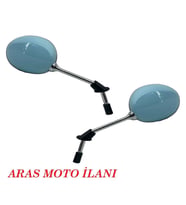 Araro Cappucino 125 Cc - 50 Cc Ayna Takımı Turkuaz Renk _Supermoto (Renksiz)