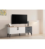 Gökçe Çekmeceli Kapaklı Tv Sehpası 138 cm  (Gri)